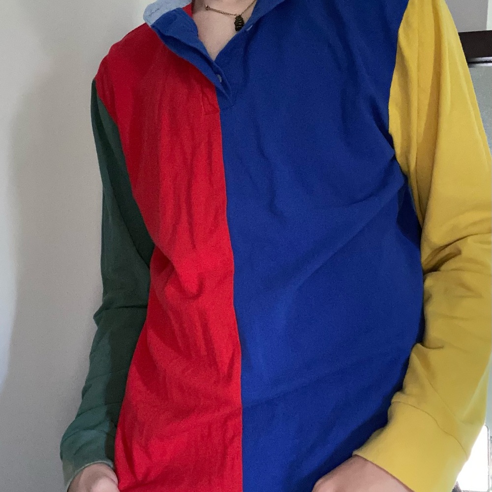 PacSun Colorblock Long Sleeve Collared Shirt